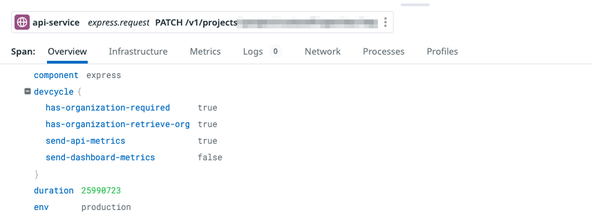 Datadog APM Spam Metadata